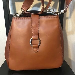 Mark Gill Handbag purse brown leather chunky